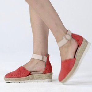 Earth Modena Yarrow 7.5 Bright Coral Espadrilles
